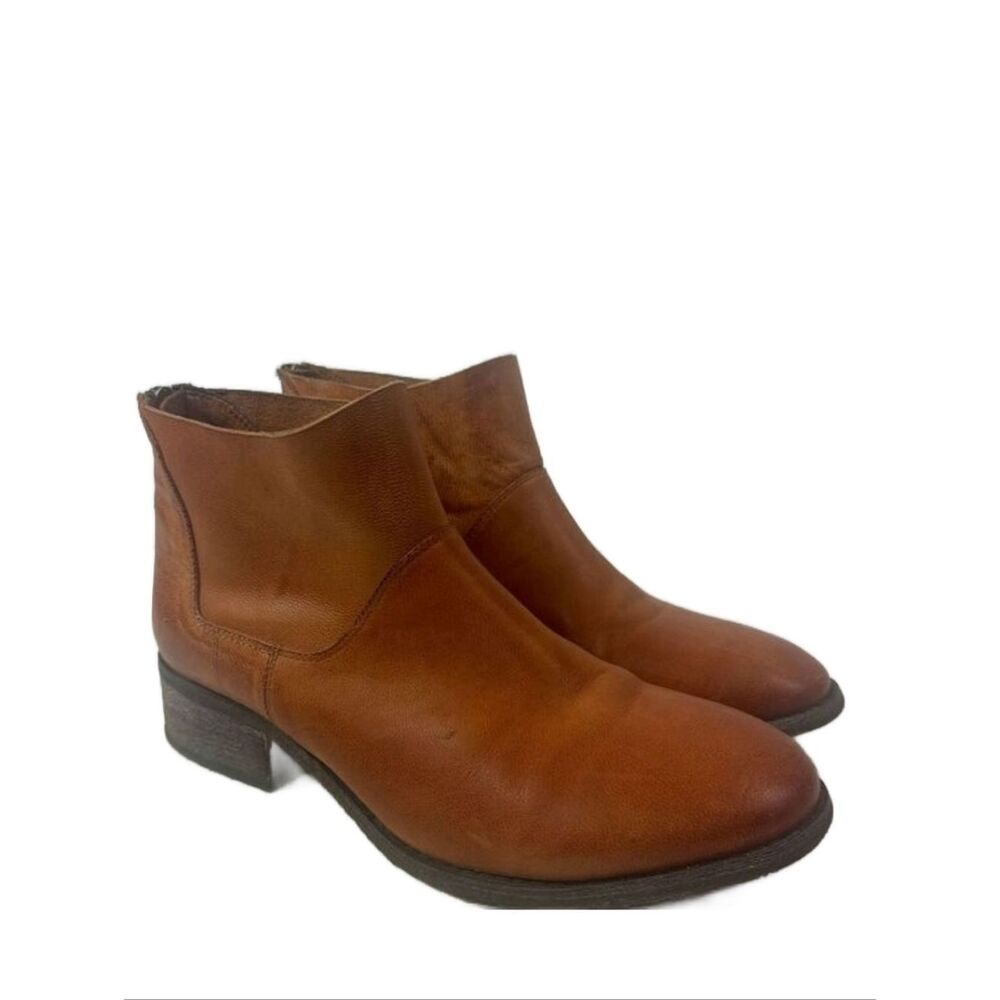 Antelope Tobacco Brown Leather Women's Ankle Boots